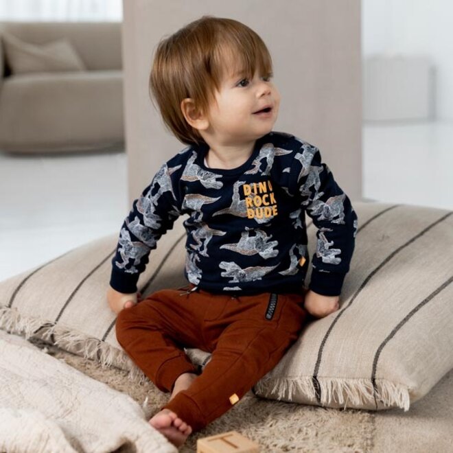 Dirkje boys jumper dark blue dino