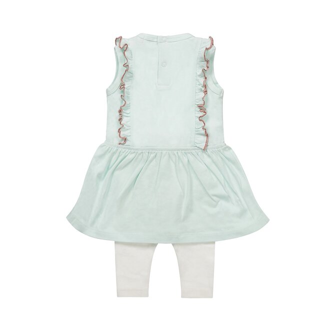 Dirkje girls baby set dress with legging mint green