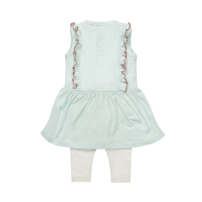 Dirkje Mädchen Baby Set Kleid mit Leggings mintgrün