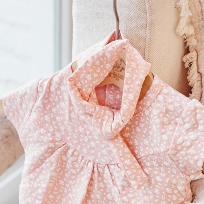 Dirkje Mädchen Baby Set Kleid mit Leggings und Haarband rosa weiß