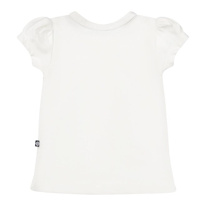 Dirkje girls T-shirt short sleeve white embroidery