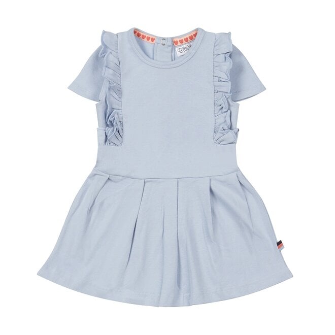 Dirkje girls dress short sleeve light blue