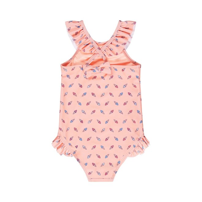 Dirkje girls swimming costume peach pink ice cream