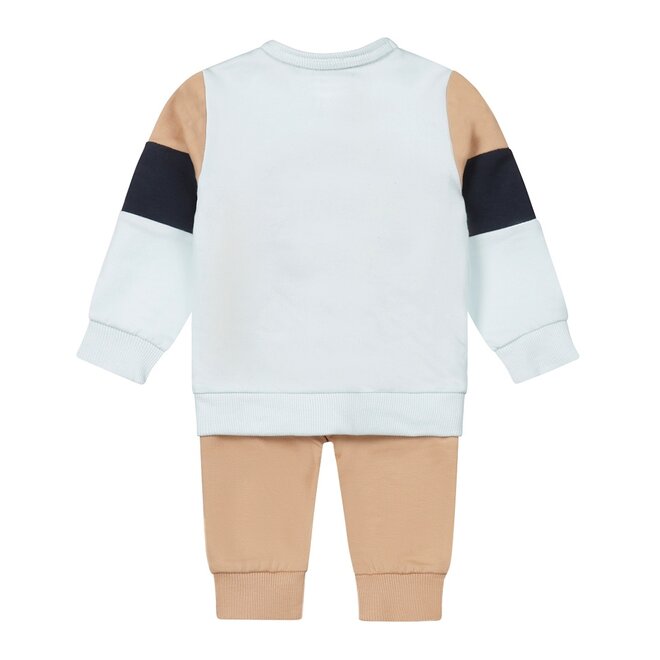 Dirkje boys baby set jumper jogging trousers light blue brown