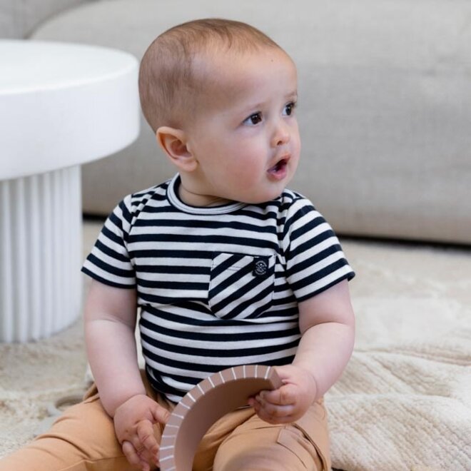 Dirkje Jungen 2er-Pack T-shirt dunkelblau weiß gestreift