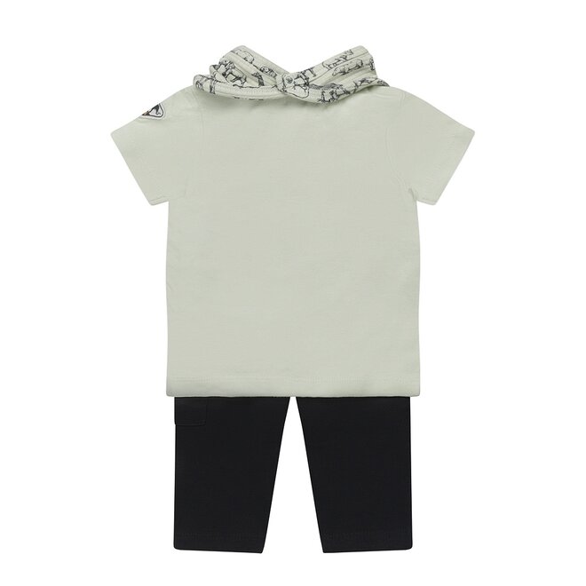 Dirkje jongens baby set T-shirt broek sjaal lichtgroen