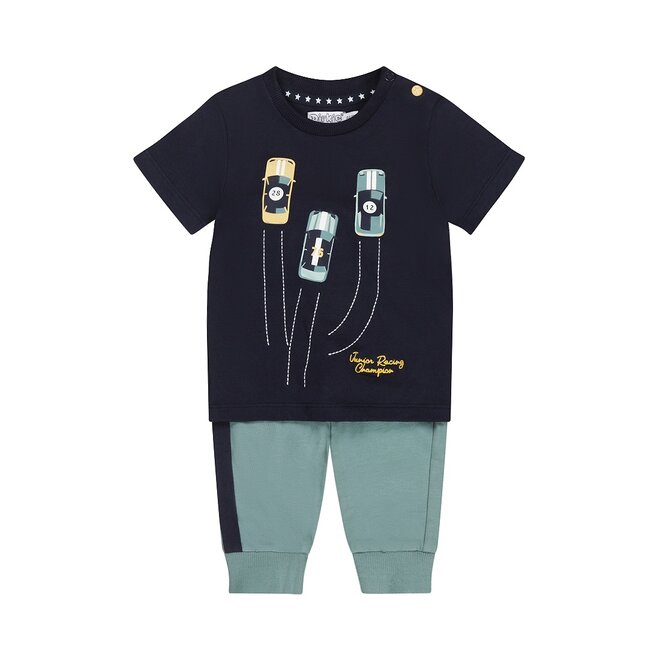Dirkje jongens baby set T-shirt joggingbroek donkerblauw