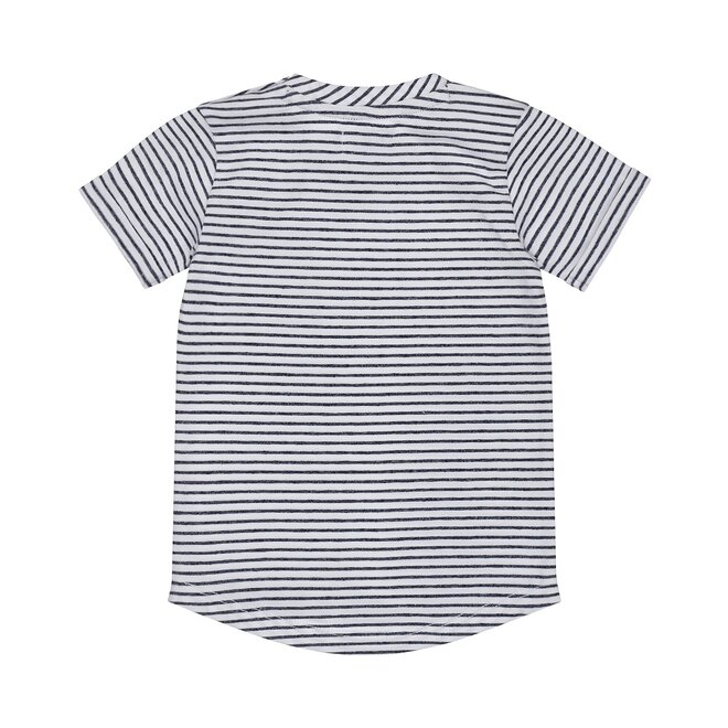 Dirkje boys T-shirt dark blue white striped