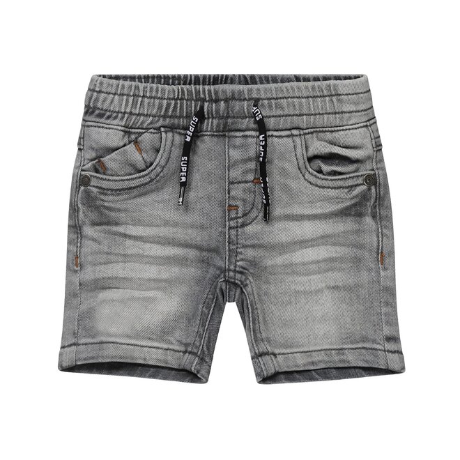 Dirkje boys jeans shorts grey elasticated waist