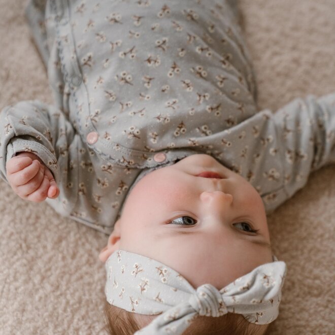 Dirkje meisjes baby bio longsleeve broek haarband zachtblauw