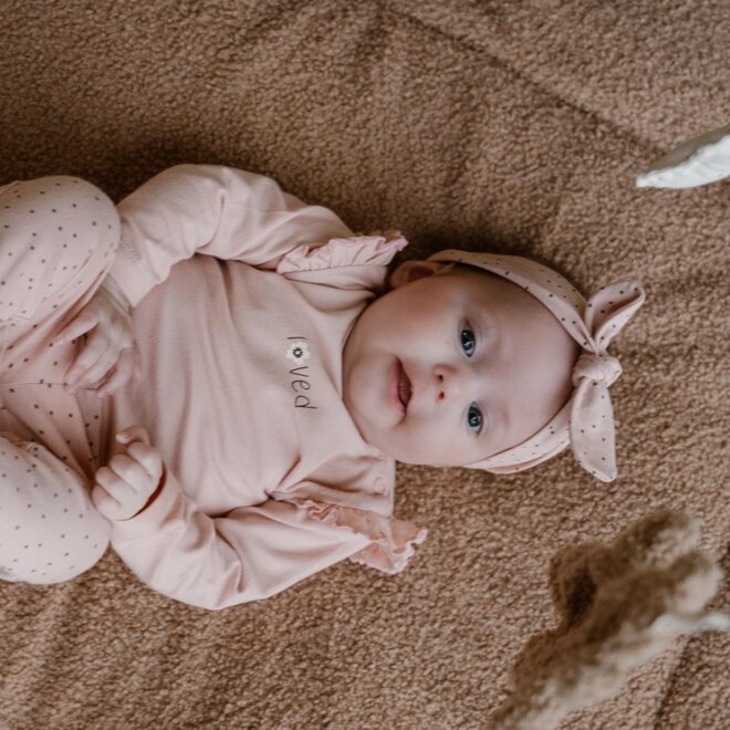 Dirkje Mädchen Baby Bio Longsleeve zartrosa Rüschen