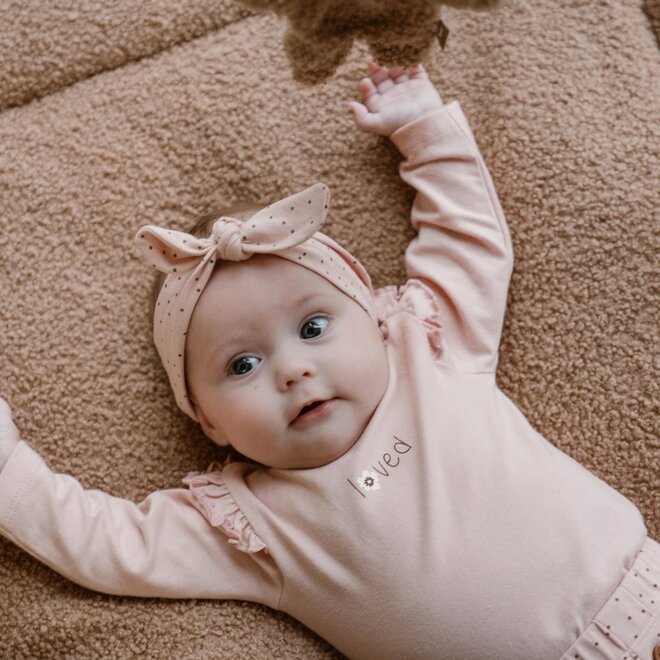 Dirkje Mädchen Baby Bio Longsleeve zartrosa Rüschen