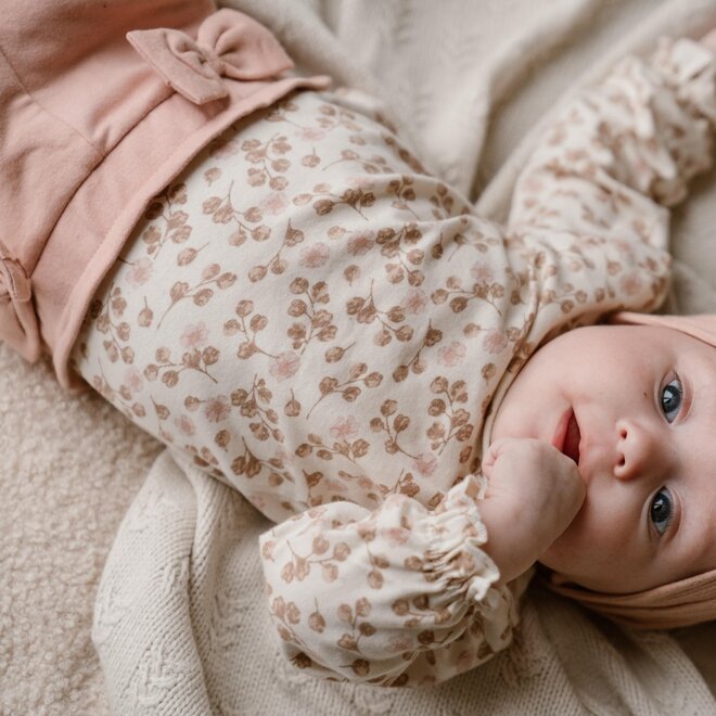 Dirkje Mädchen Baby Bio-Hose altrosa Schleifen