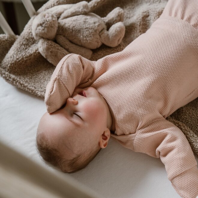 Dirkje meisjes baby bio longsleeve broek zachtroze structuur