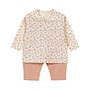 Dirkje girls organic pyjamas old pink off white flowers