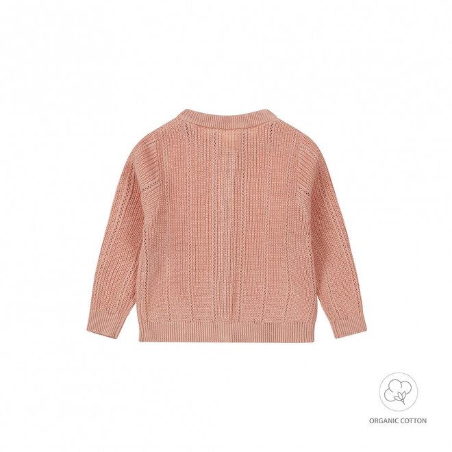 Dirkje Mädchen Baby Bio Strickjacke altrosa Feinstrick