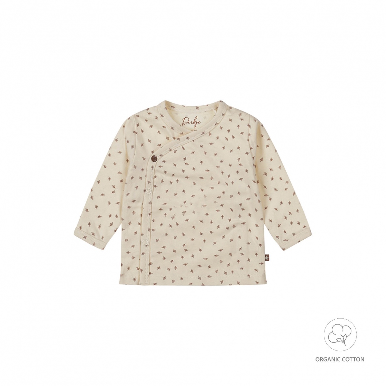 Dirkje unisex baby organic longsleeve off white overlap | Dirkje ...
