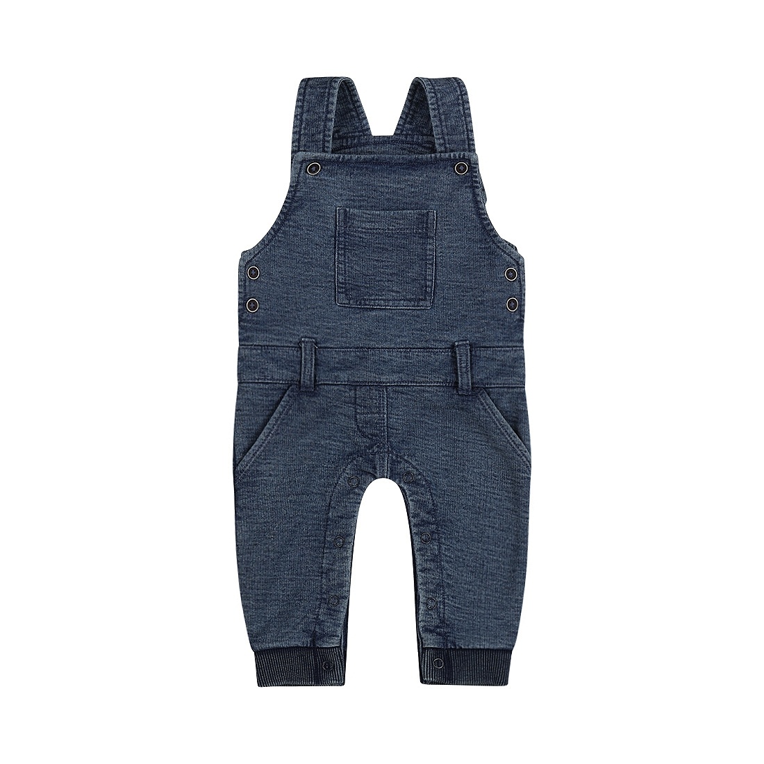 Dirkje unisex tuinbroek blauw knitdenim jeanslook Dirkje Dirkje Baby Kidswear
