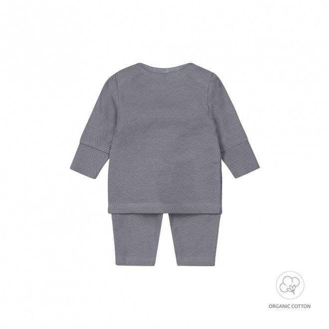 Dirkje Jungen Baby Bio-Langarmshirt blau