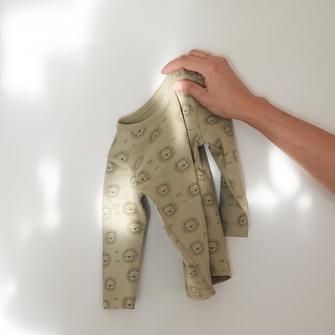 Dirkje boys baby organic longsleeve soft green lion