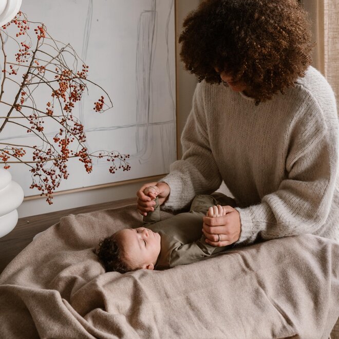 Dirkje boys organic trousers soft green lion