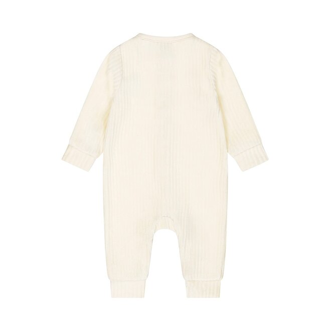 Dirkje girls baby suit off white velours ribbed