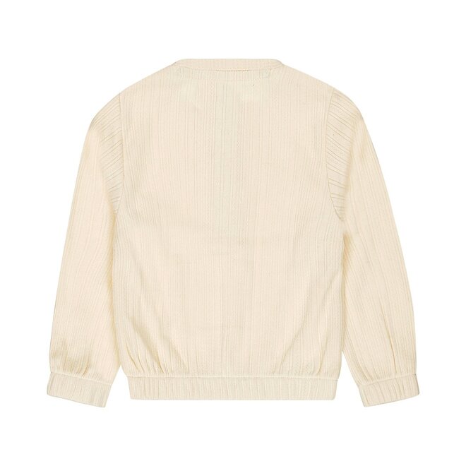 Dirkje girls jumper off white ajour buttons