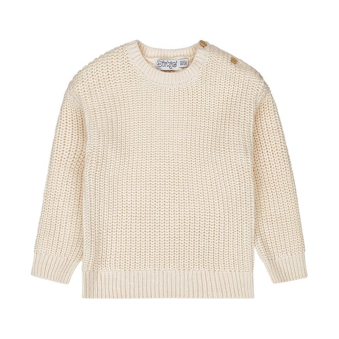 Dirkje girls knitted jumper off white