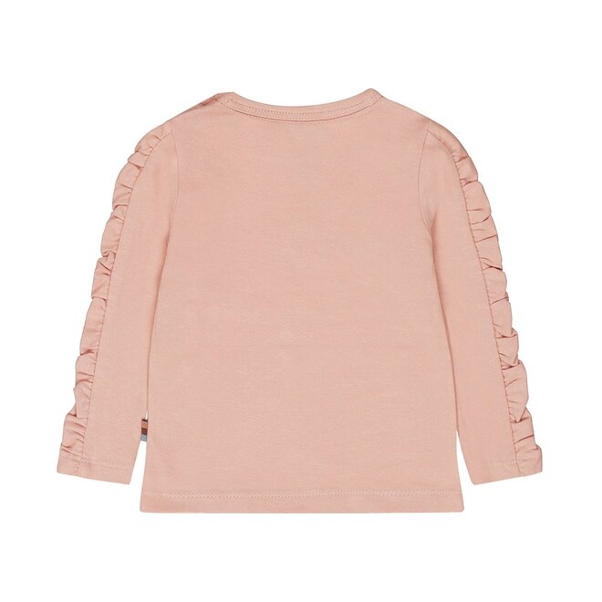 Dirkje girls longsleeve soft pink pleated sleeves