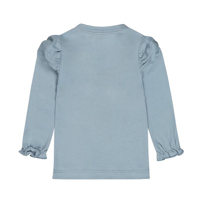 Dirkje girls longsleeve light blue squirrel