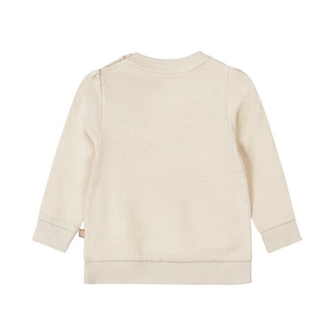 Dirkje meisjes sweater off white geborduurde bloemetjes