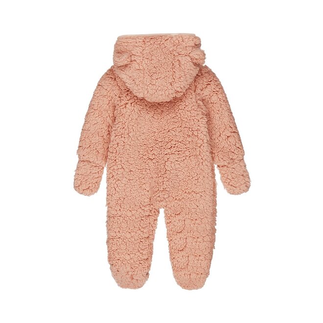 Dirkje girls teddy snowsuit old pink hoodie