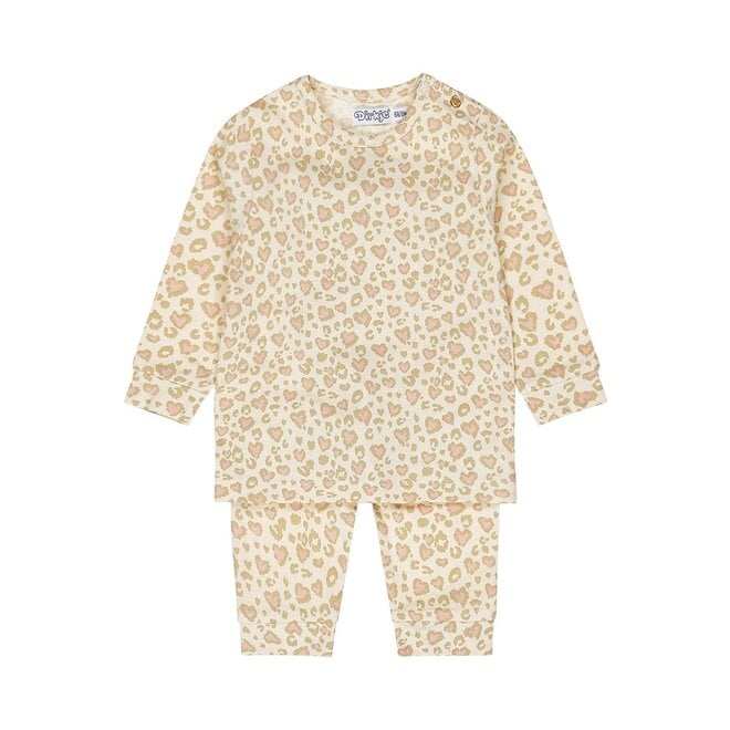 Dirkje girls pyjamas off white panther print