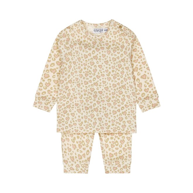 Dirkje meisjes pyjama off white panterprint