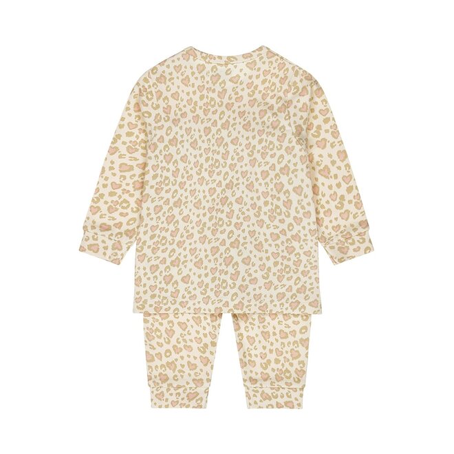 Dirkje girls pyjamas off white panther print