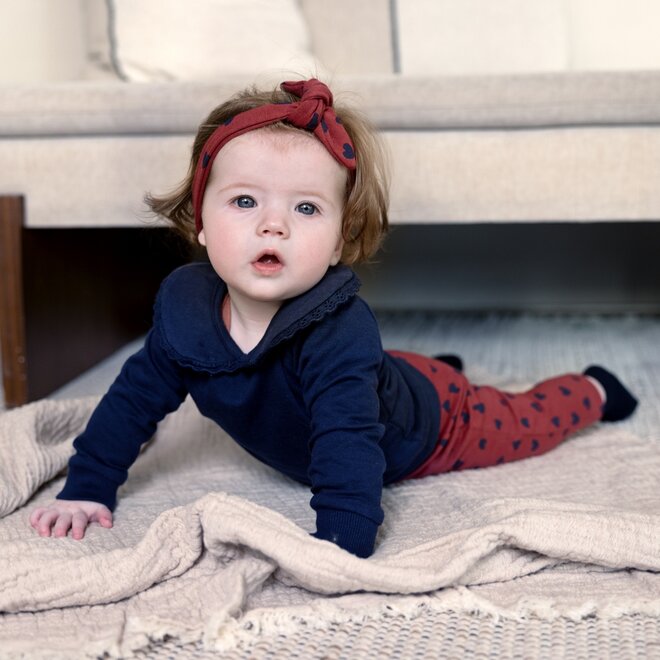 Dirkje girls set jumper trousers hairband dark blue