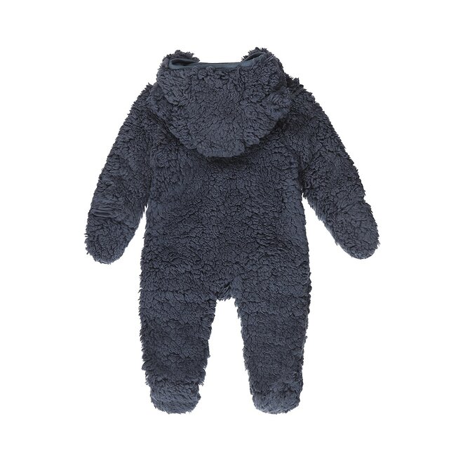 Dirkje jongens teddy snowsuit staalblauw capuchon