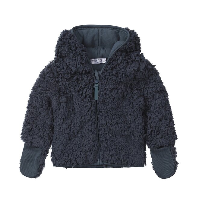 Dirkje Jungen Jacke stahlblau Kapuzenpulli