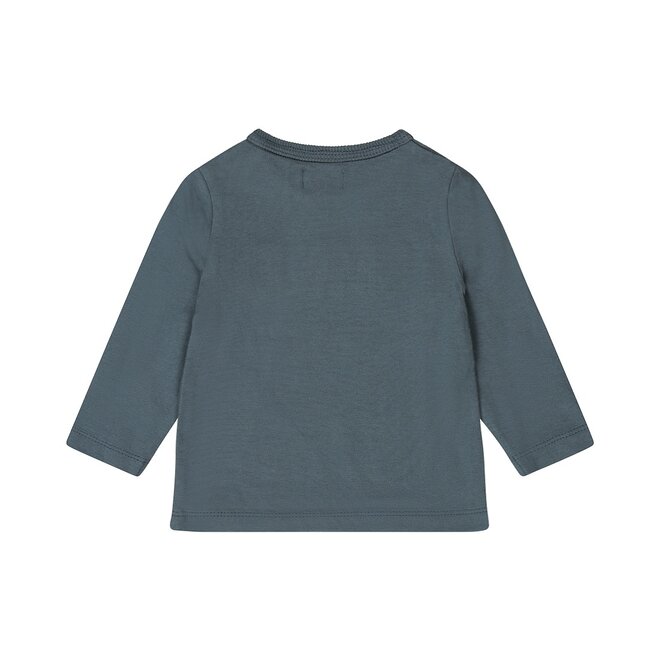 Dirkje Jungen Longsleeve stahlblau teddy smile