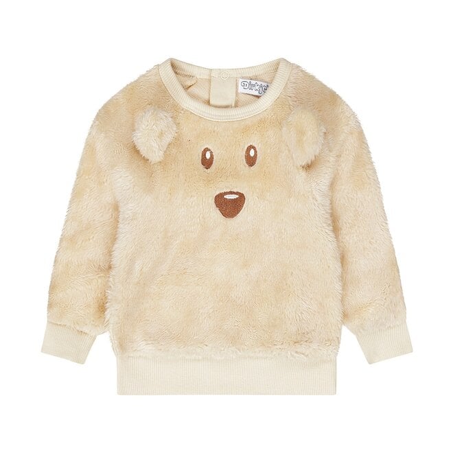 Dirkje Jungen Pullover sandfarben teddy bear