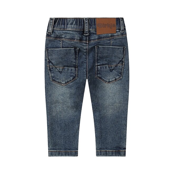 Dirkje jongens jeans skinny fit blauw elastische tailleband