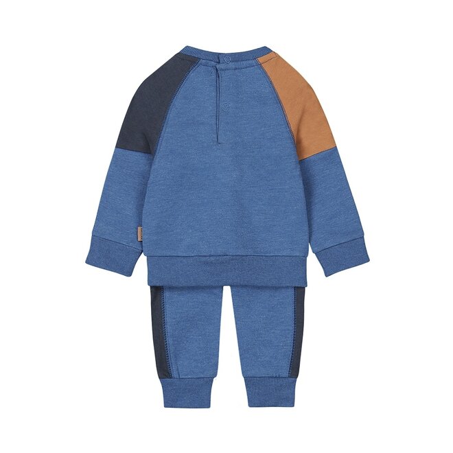 Dirkje jongens baby set sweater joggingbroek kobaltblauw