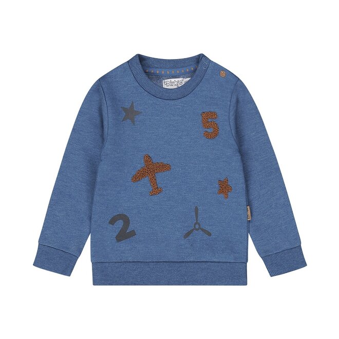 Dirkje Jungen Pullover kobaltblau Teddy Details