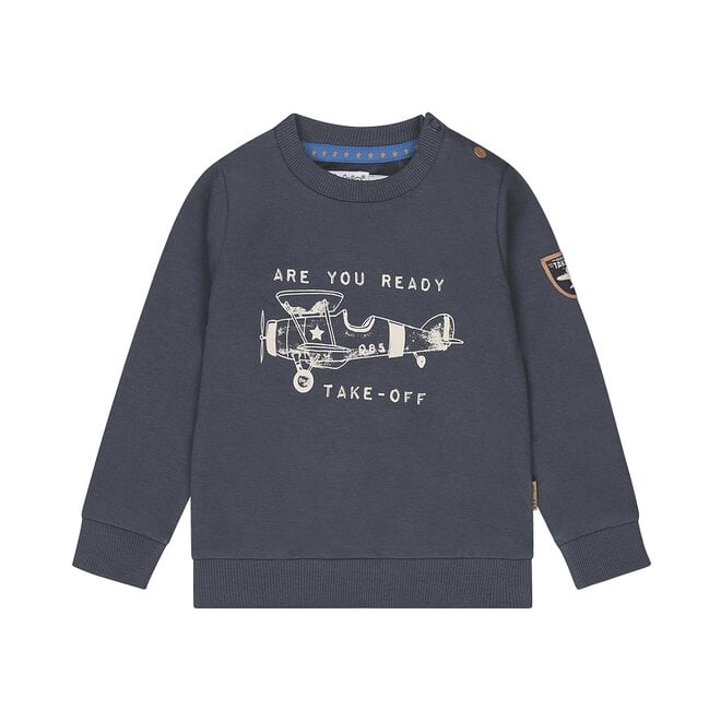 Dirkje boys jumper dark blue aeroplane