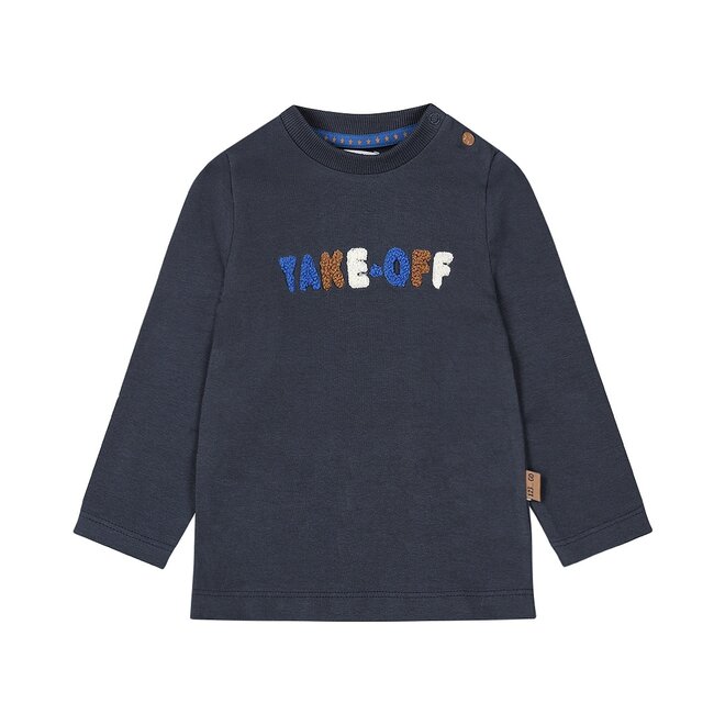 Dirkje jongens longsleeve donkerblauw teddy details