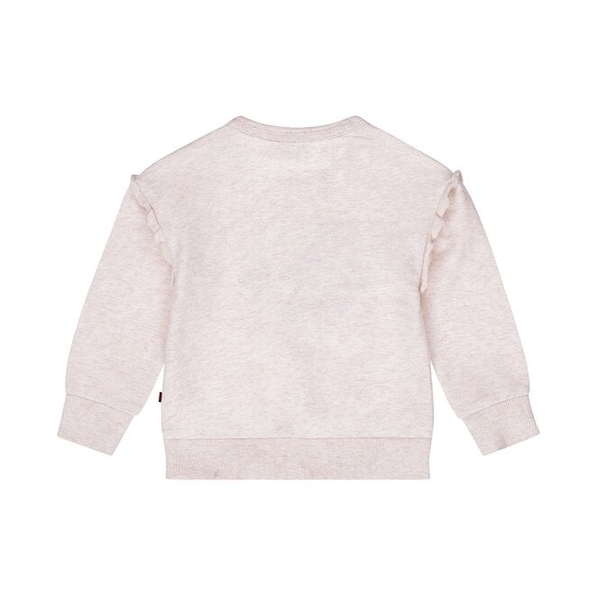 Dirkje girls jumper beige grey heart