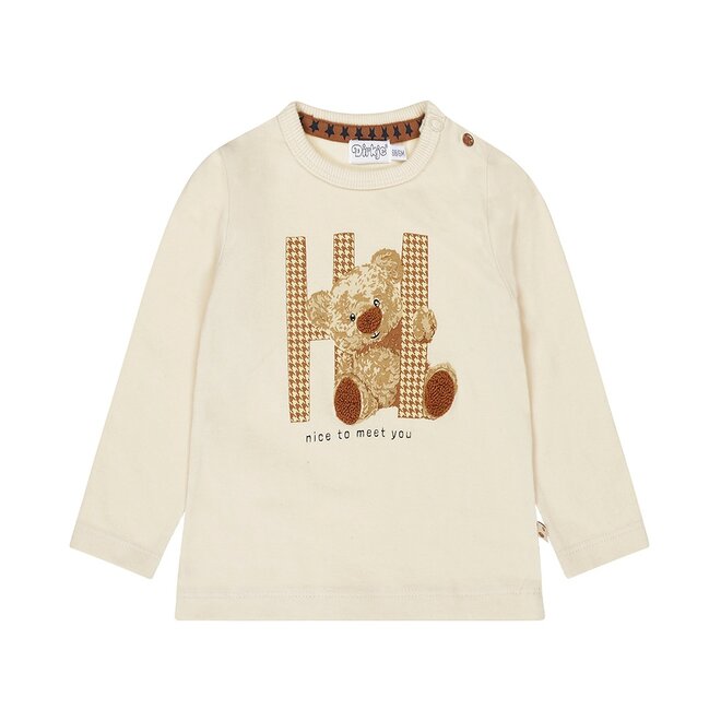 Dirkje boys longsleeve sand colour teddy bear