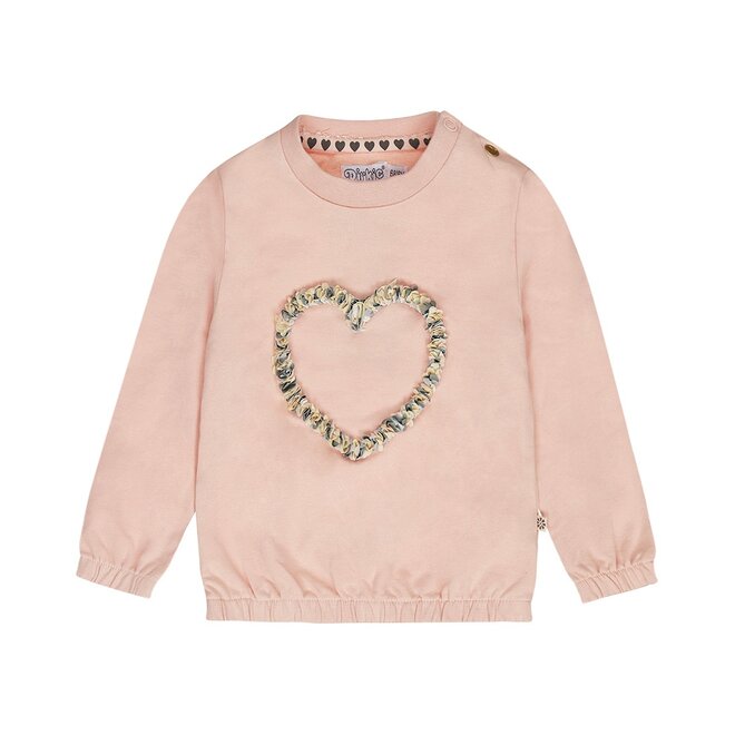 Dirkje girls jumper old pink heart