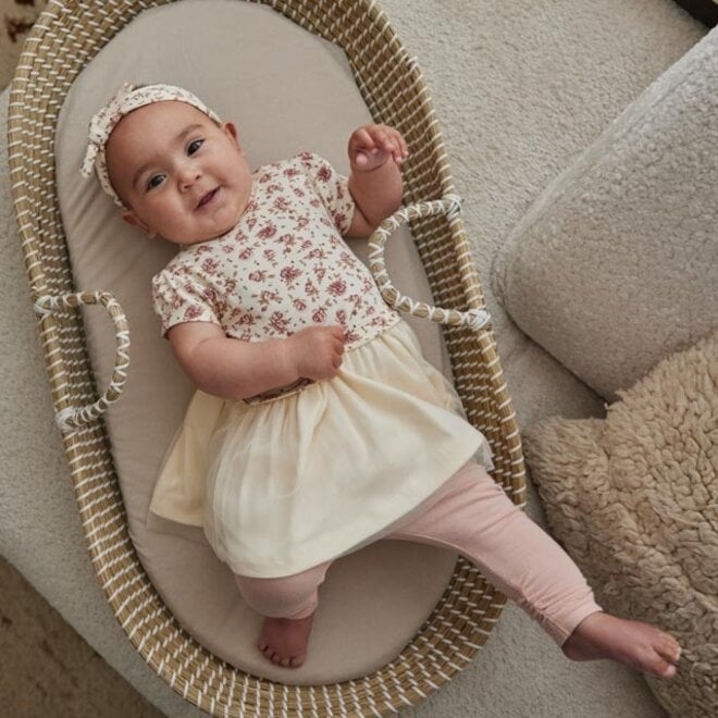 Dirkje Mädchen Baby Set Kleid Leggings Haarband korallenrosa