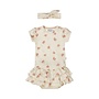 Dirkje Mädchen Baby Set T-shirt Rock Haarband off white